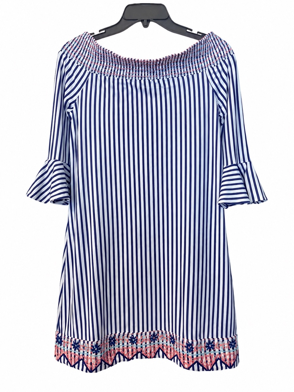 Cabana Life St. Barts CoreLuxe Smocked Off-Shoulder Cover-Up Dress UPF 50+ Small